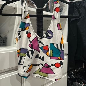 Urban Outfitters geometric shapes cropped tank top